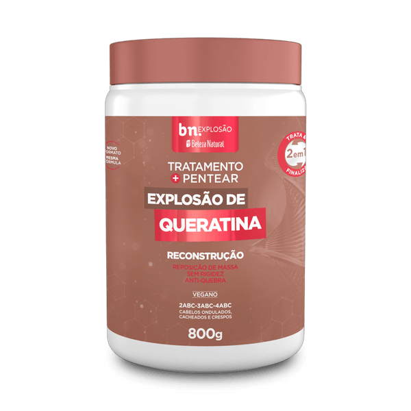 Creme de Pentear e Tratamento Explosão de Queratina 800g | bn.Cachos